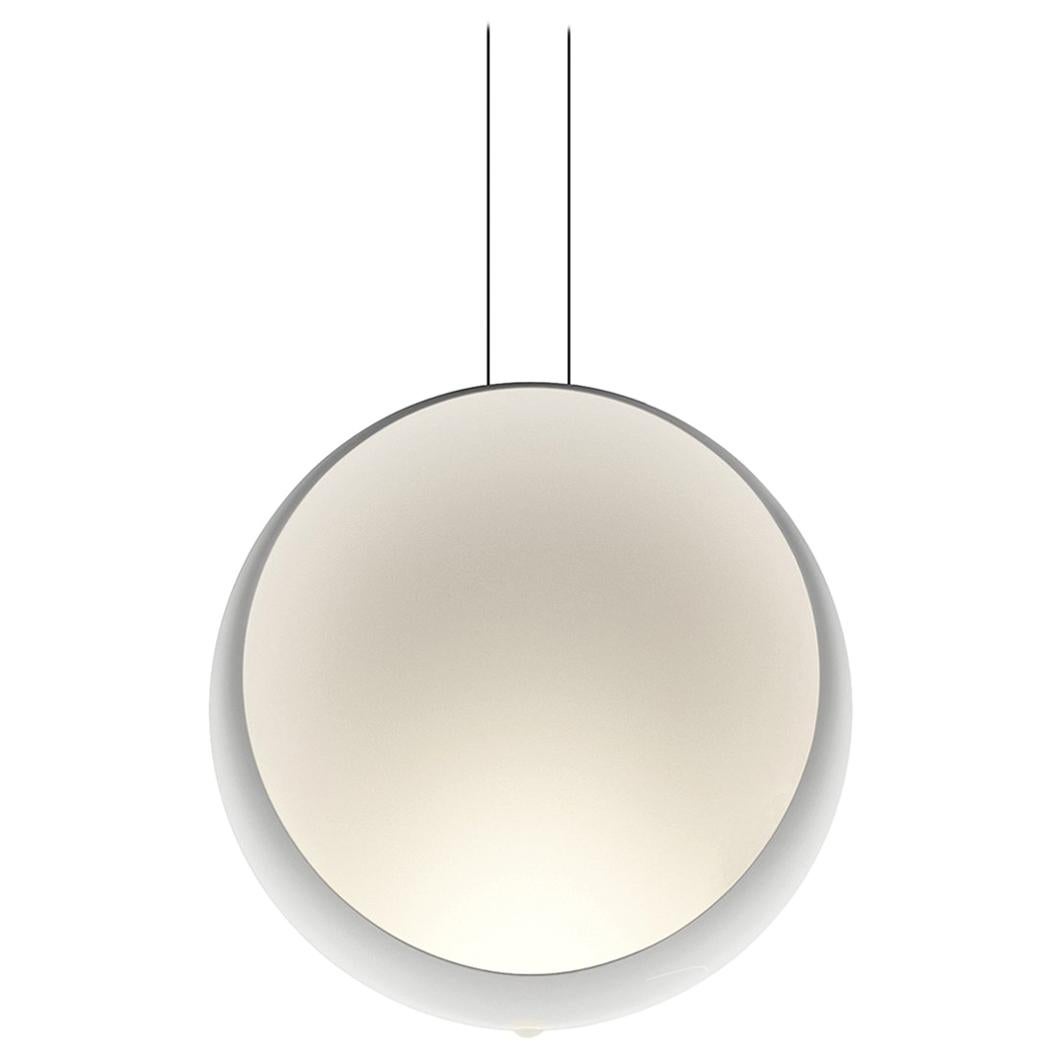 Cosmos Moon LED Pendant Light in White by Lievore, Altherr & Molina For Sale