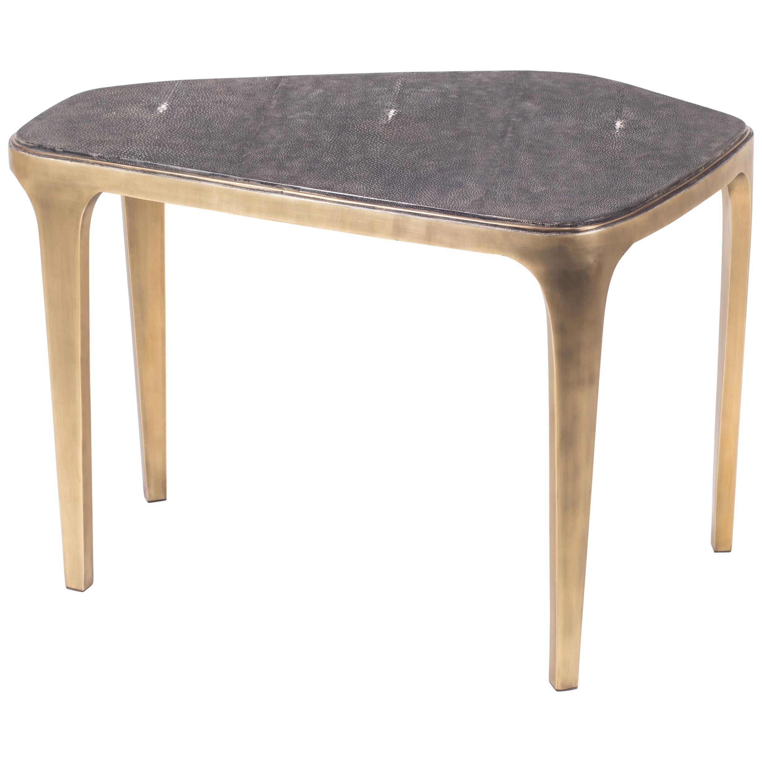 Cosmos Nesting Coffee Table Shagreen & Bronze-Patina Brass by R&Y Augousti