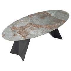 Cosmos Porcelain Unscratchable Dining Table, Custom Made Oval Kitchen Table