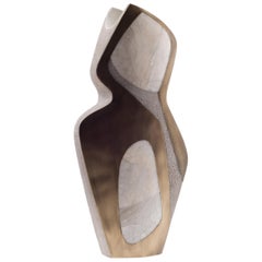 Cosmos Vase in Shagreen, Mother of Pearl and Bronze-Patina Brass by R&Y Augousti
