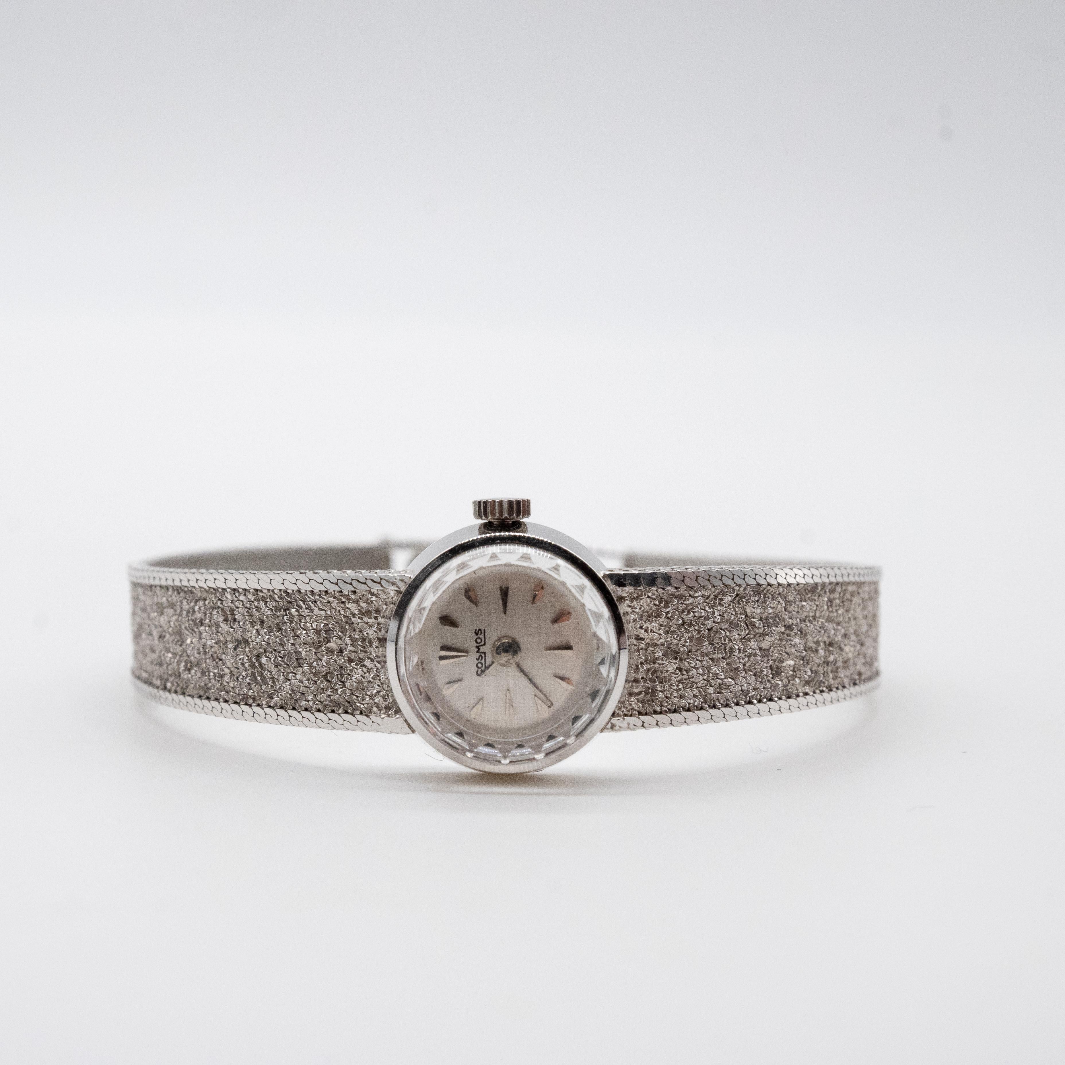 Women's Cosmos Watch, 18 Carats White Gold For Sale