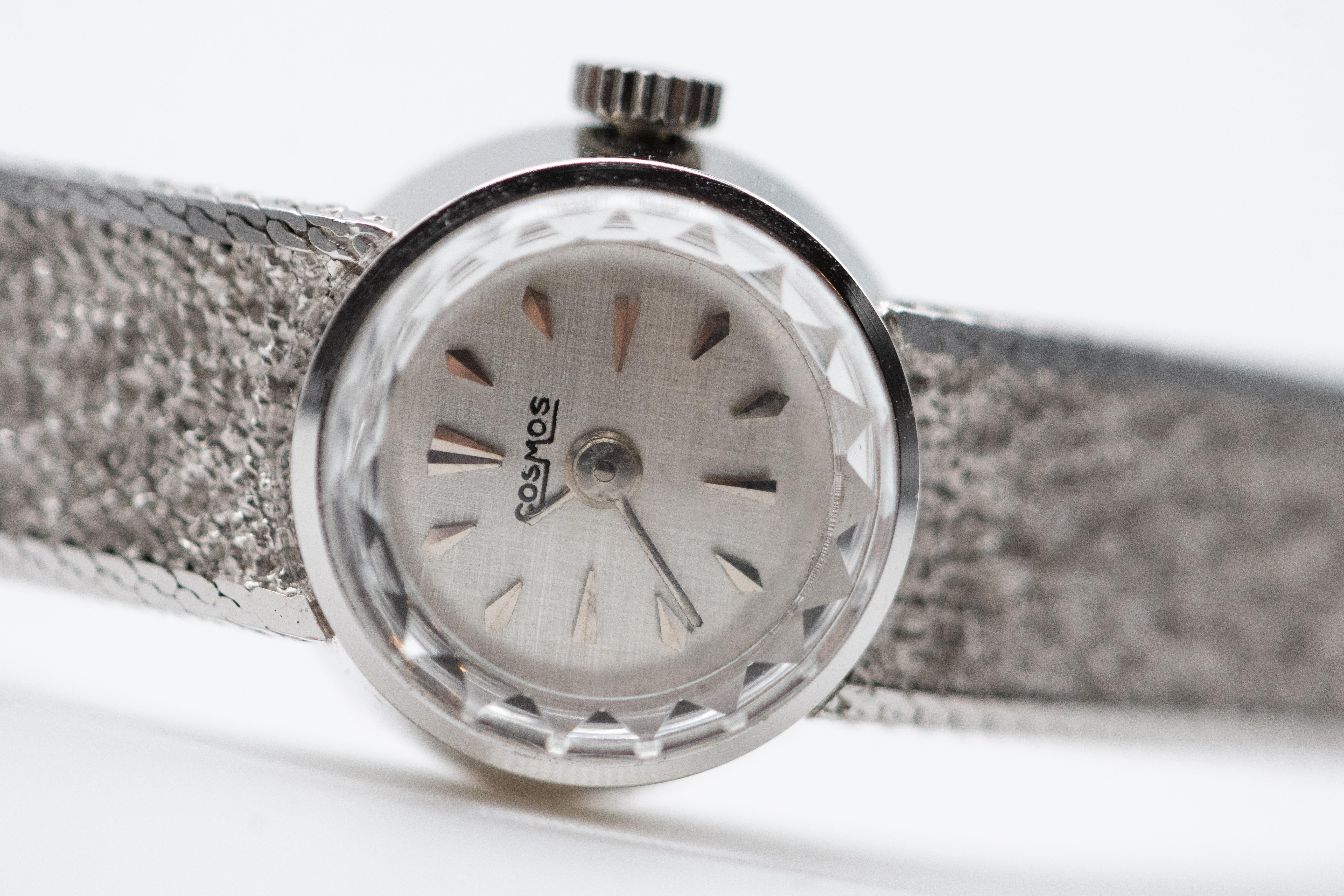 Cosmos Watch, 18 Carats White Gold For Sale 1