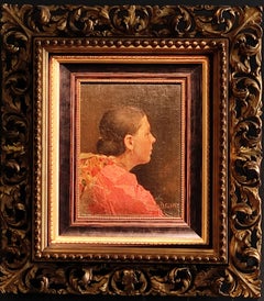 Demetrio COSOLA   (1851 – 1895)   Portrait of a woman   Oil on canvas