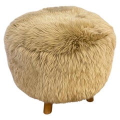 Cossack Wool Pouf with Legs