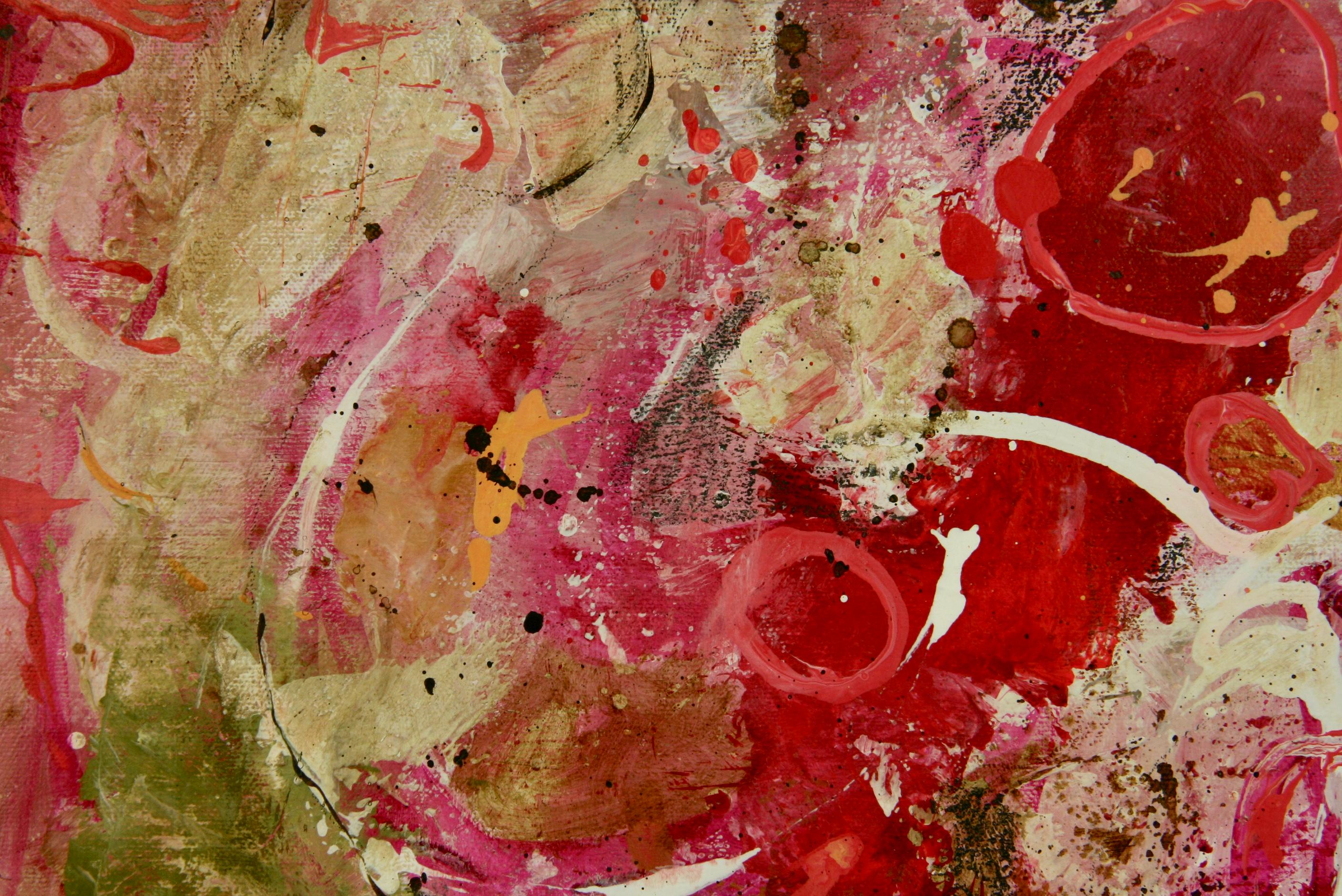  Mid Century  Abstract Red Explosion For Sale 2