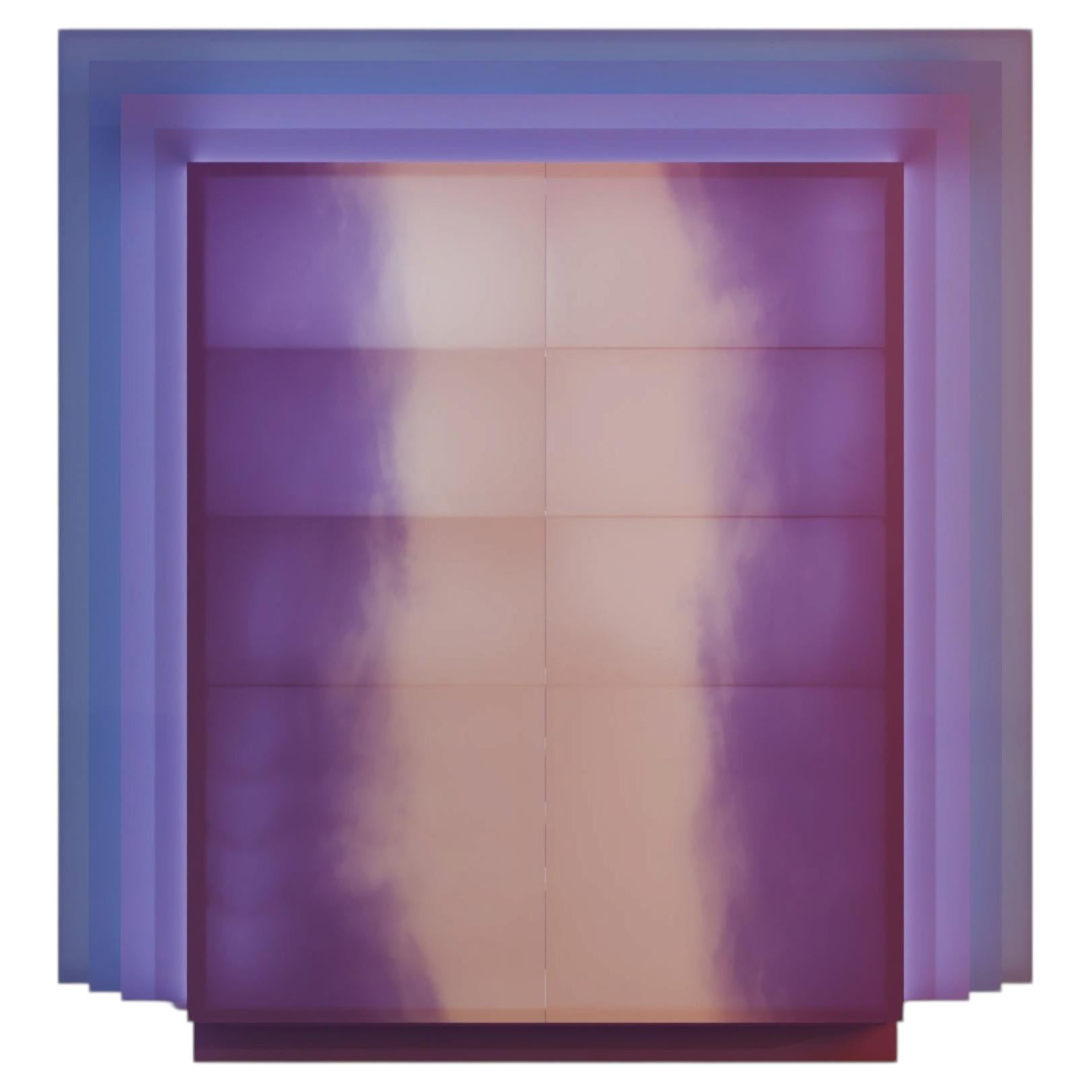 Costa Cabinet, Hand-Worked Sand Resin, Modern Design