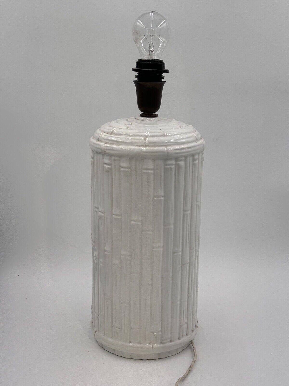 Late 20th Century Costa Ceramic Bamboo Table Lamp Design 1970's Modern For Sale