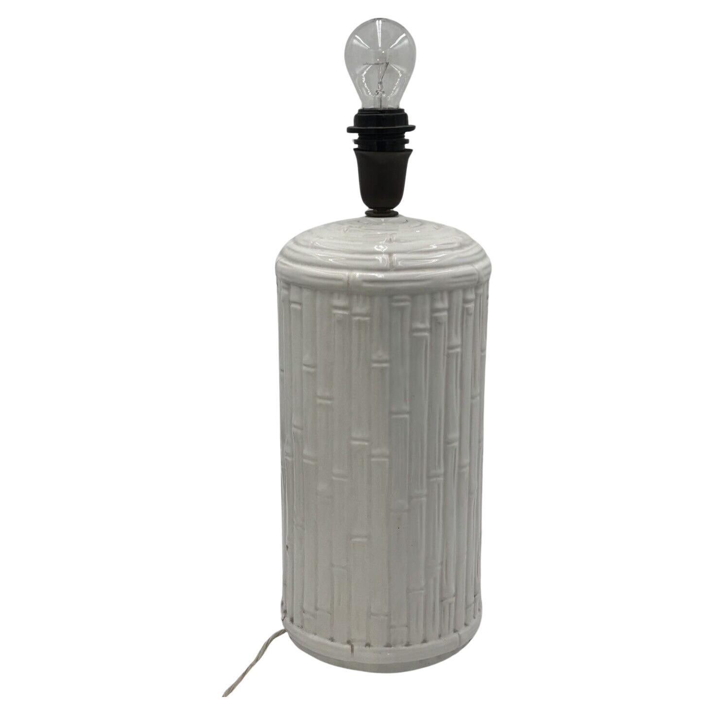 Costa Ceramic Bamboo Table Lamp Design 1970's Modern For Sale