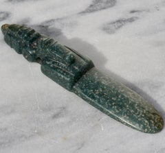 Costa Rica Jade Avian Axe God Celt Pendant Pre Columbian, 500 AD-1500 AD