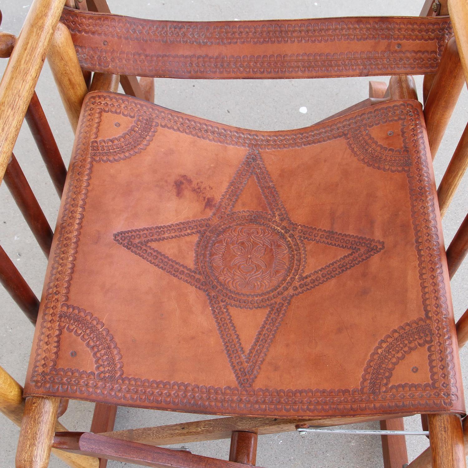 Campaign Costa Rican Rocking Chair For Sale