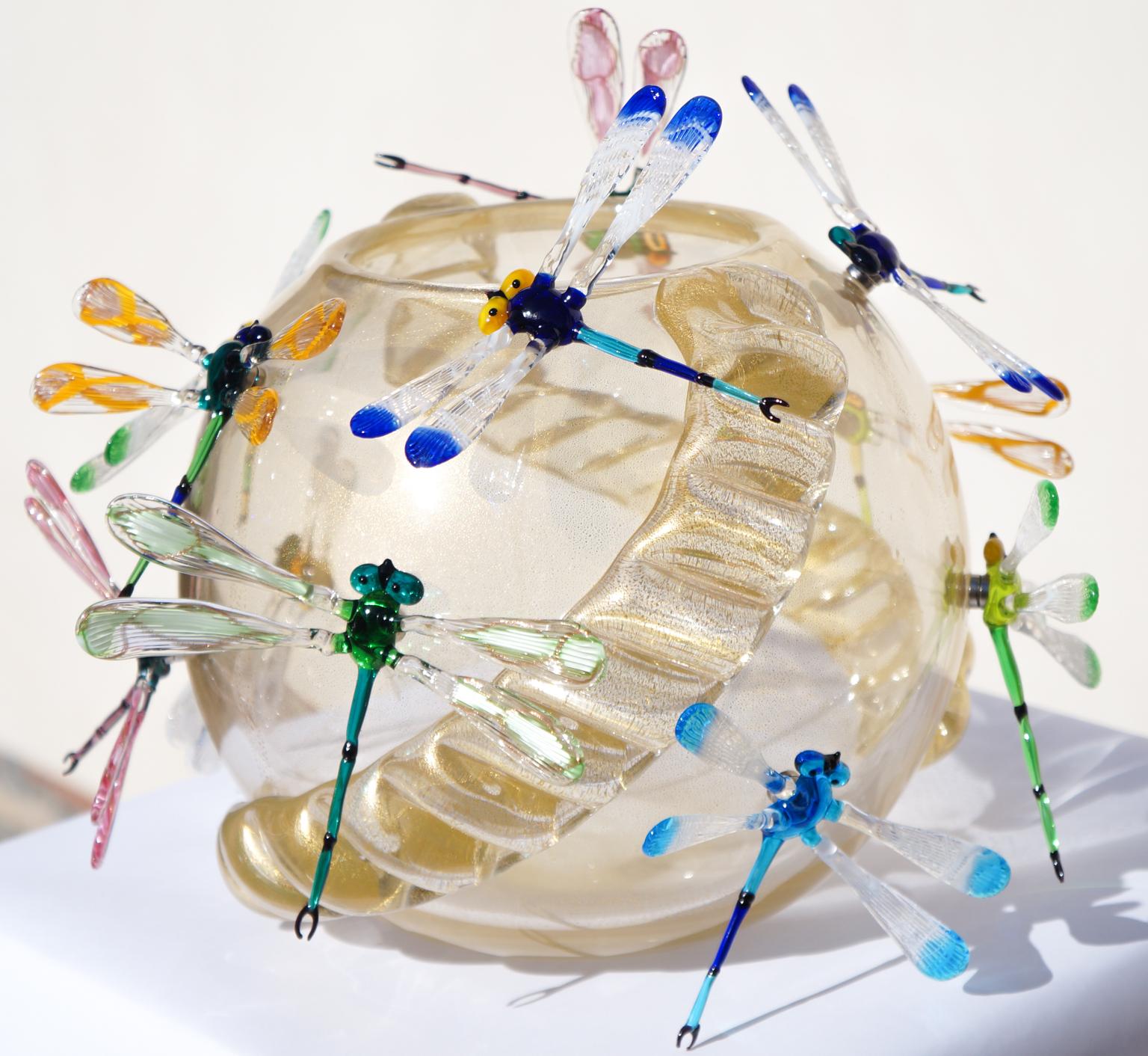 Costantini Modernity Made Murano Glass avec libellules, 2022 en vente 9