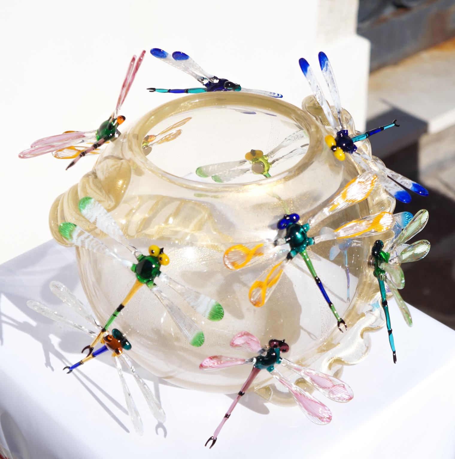 Costantini Modernity Made Murano Glass avec libellules, 2022 en vente 11