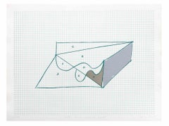 Sketch for an Impossible Project - Lithograph by Costantino Persiani - 1971