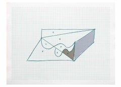 Sketch for an Impossible Project - Lithograph by Costantino Persiani - 1971