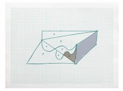 Sketch for an Impossible Project - Lithograph by Costantino Persiani - 1971