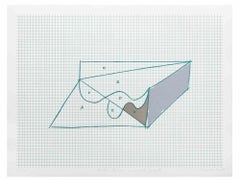 Sketch for an Impossible Project - Lithograph by Costantino Persiani - 1971