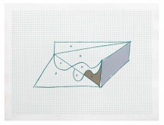 Sketch for an Impossible Project - Lithograph by Costantino Persiani - 1971