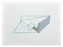 Sketch for an Impossible Project - Lithograph by Costantino Persiani - 1971