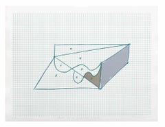 Sketch for an Impossible Project - Lithograph by Costantino Persiani - 1971