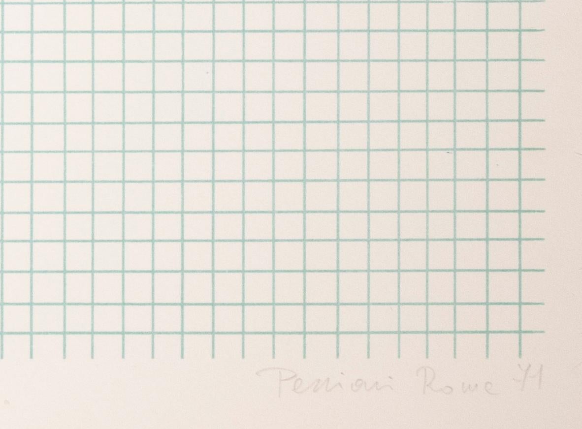 Schizzo per un progetto impossibile - Litografia originale di Costantino Persiani - 1971 in vendita 1