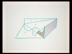 Sketch for an impossible project - Original Litho by Costantino Persiani - 1971