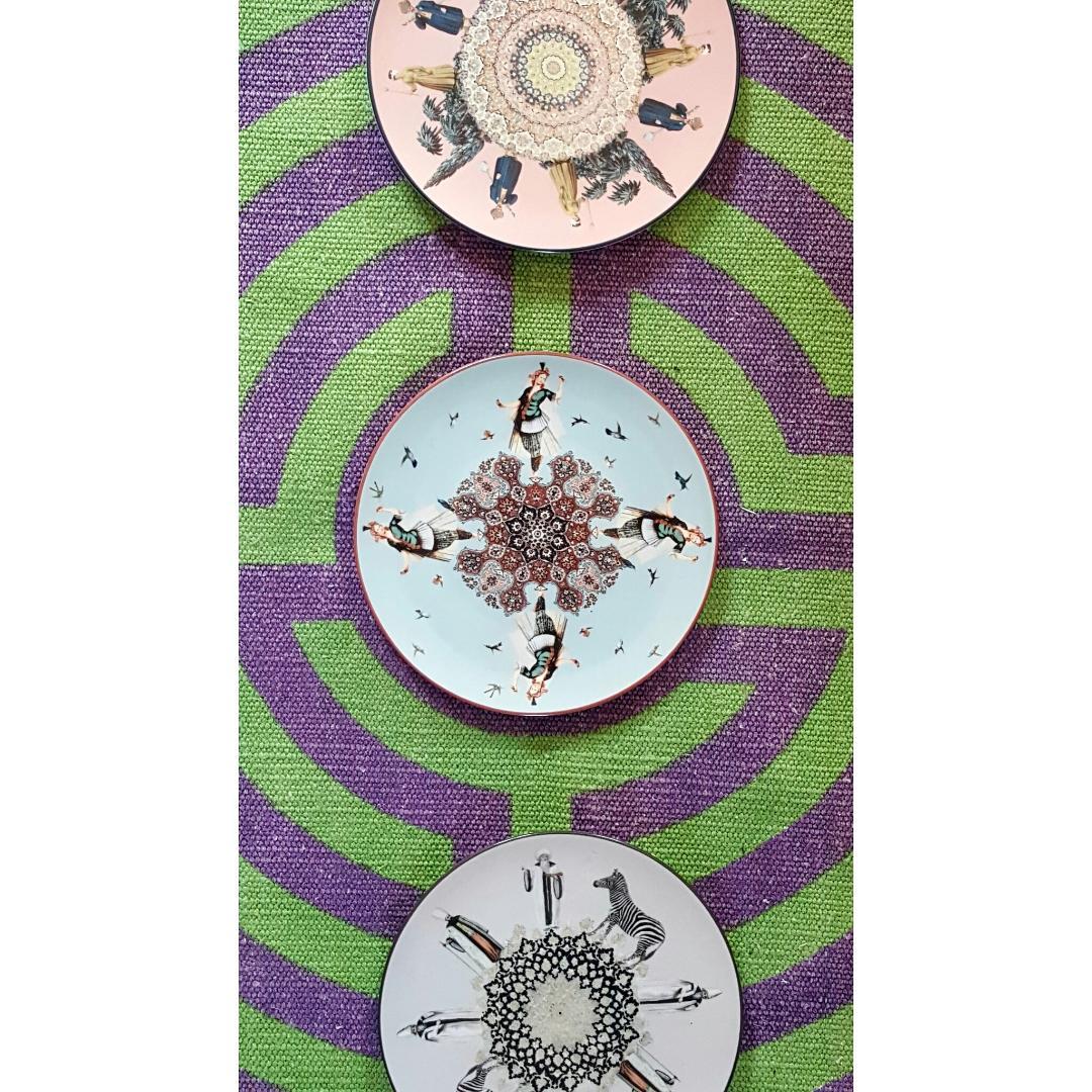 Set of 6 dessert plates of our the most stunning tableware collections: Costantinopoli.
 