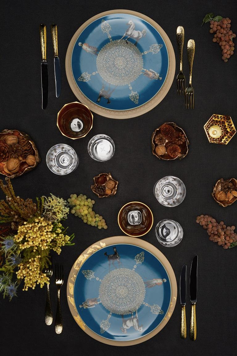 Costantinopoli by Vito Nesta for Les-Ottomans Set of 6 Dessert Plates In New Condition In ROCCAVIVARA CB, IT