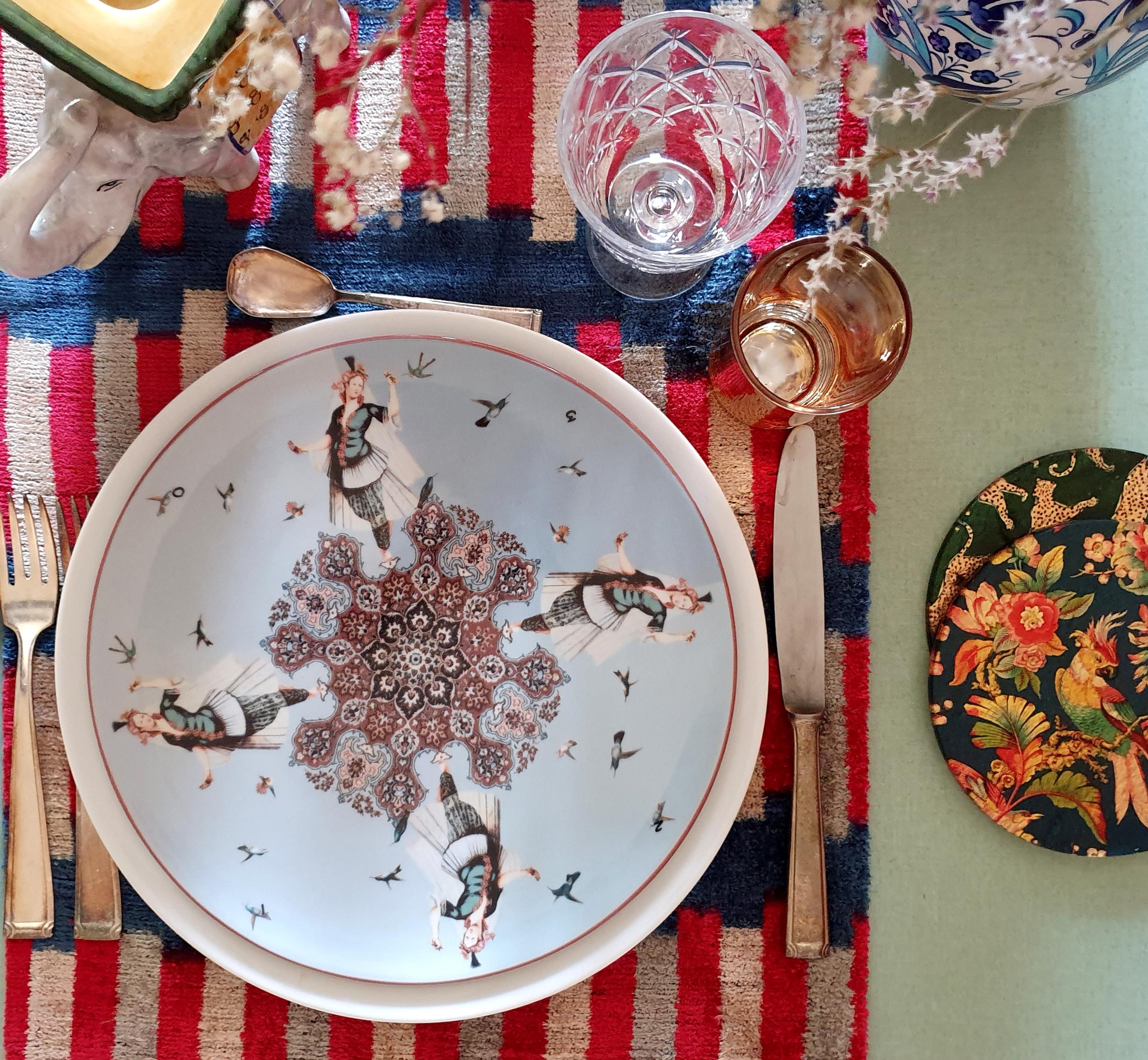 Contemporary Costantinopoli by Vito Nesta for Les-Ottomans Set of 6 Dessert Plates