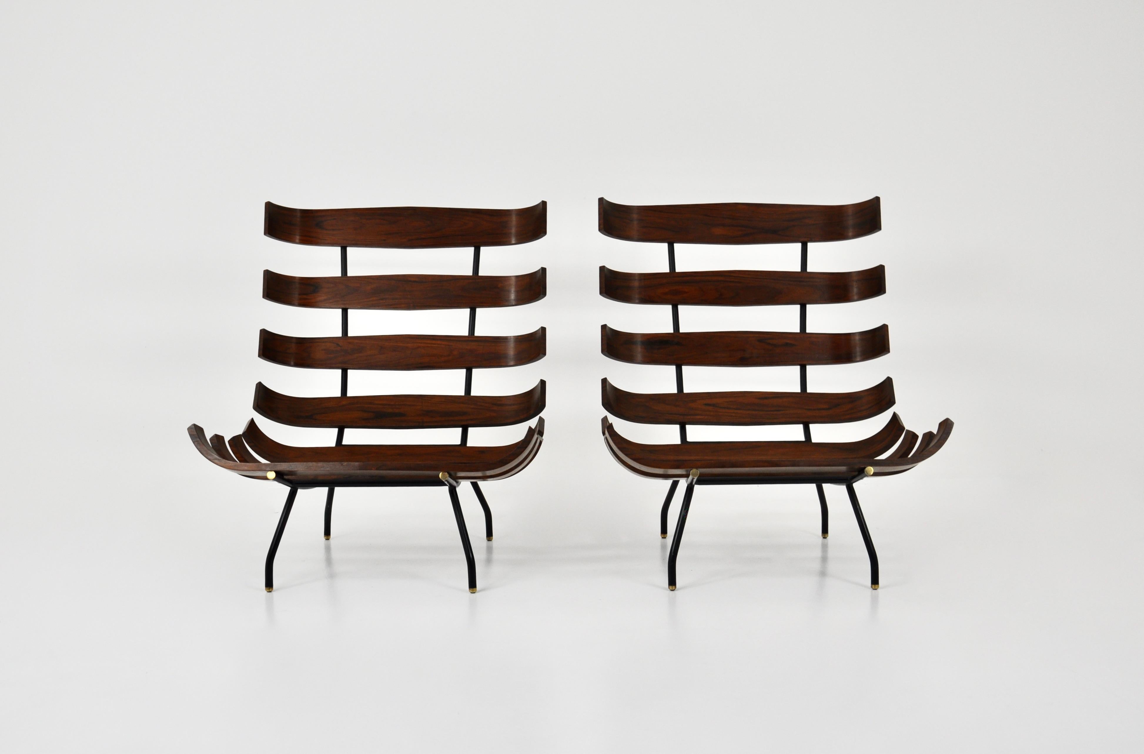 Costela Lounge chairs by Martin Eisler and Carlo Hauner for Forma, 1950s  3