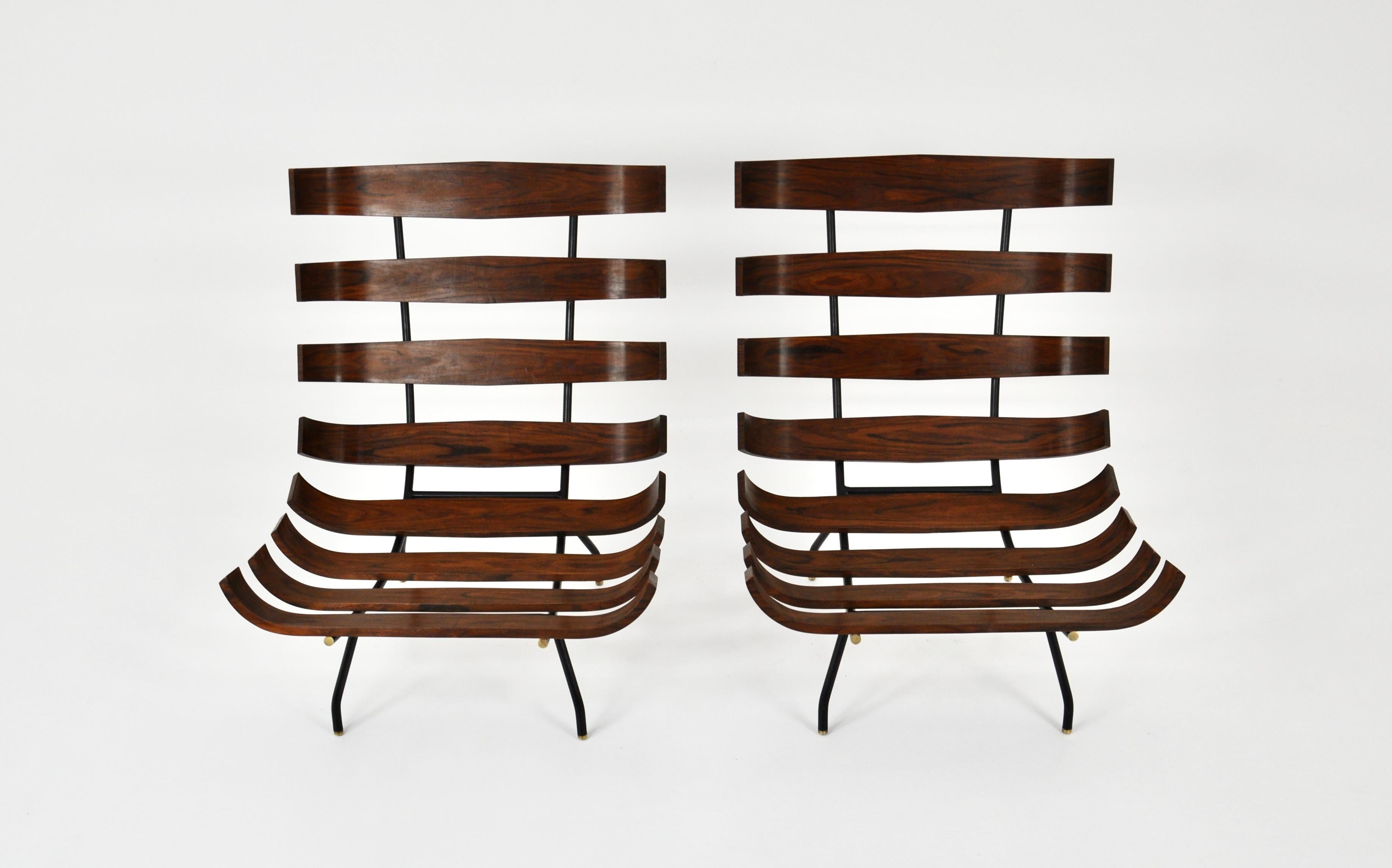 Sillas de salón Costela de Martin Eisler y Carlo Hauner para Forma, años 50 en venta 4