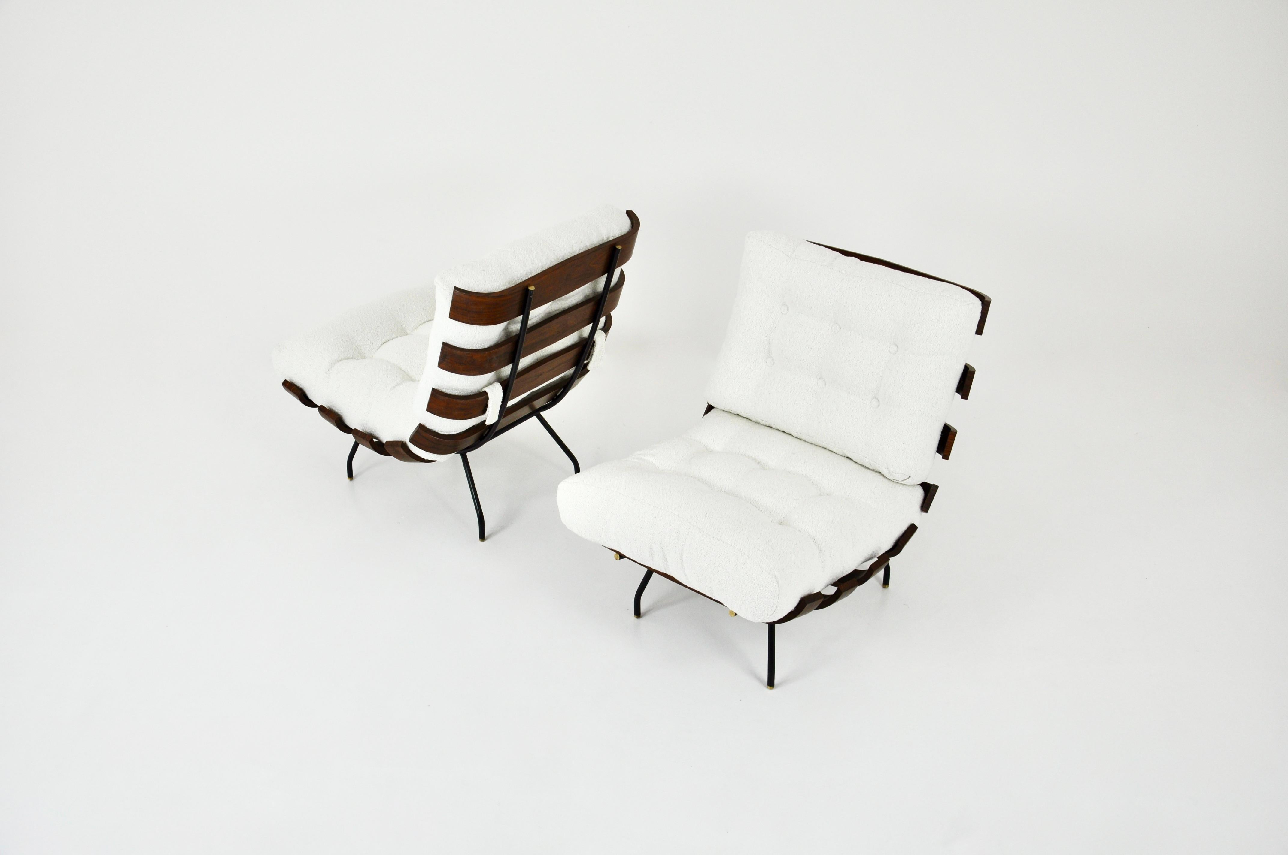 Sillas de salón Costela de Martin Eisler y Carlo Hauner para Forma, años 50 Moderno de mediados de siglo en venta