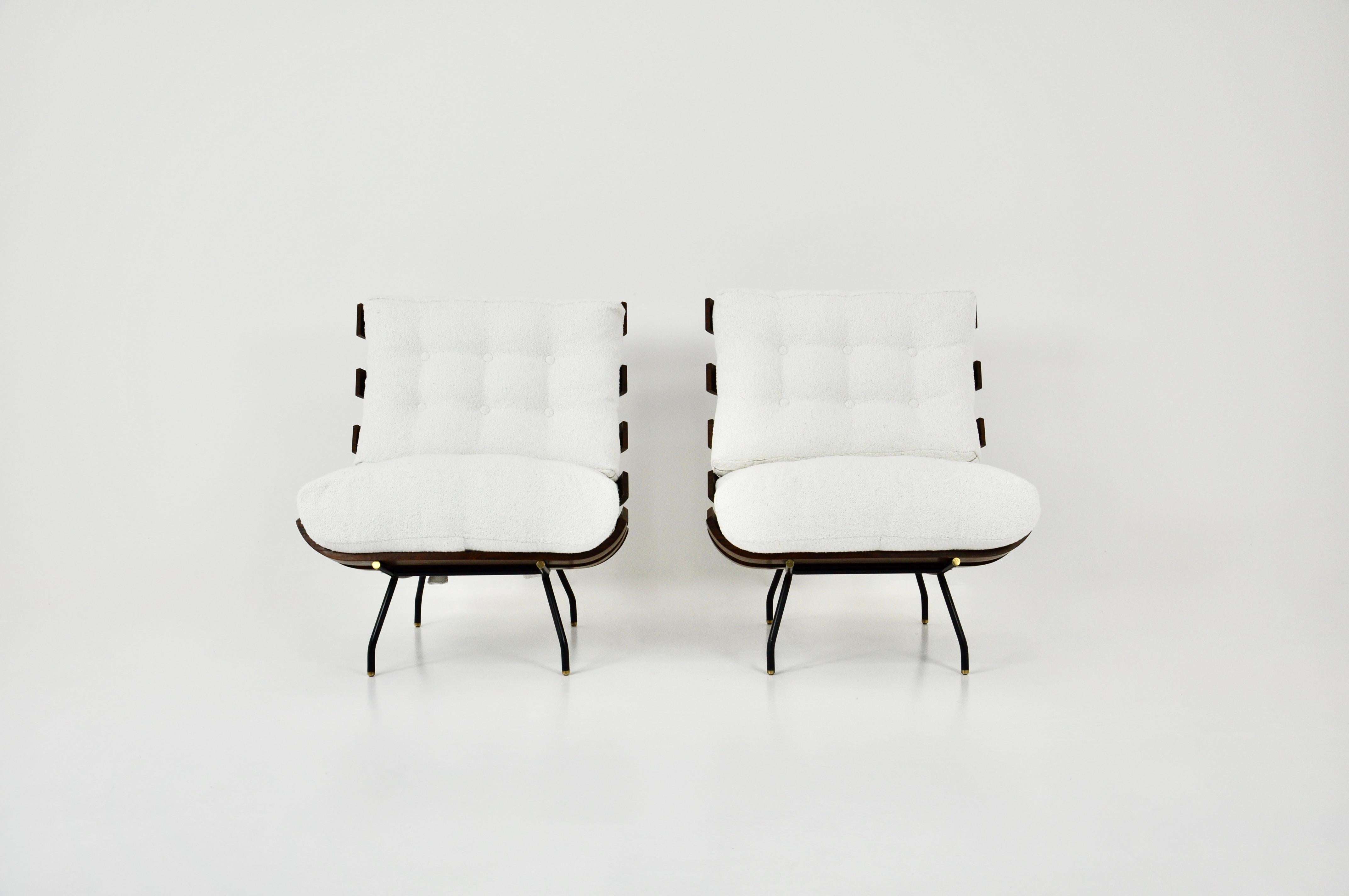 Brazilian Costela Lounge chairs by Martin Eisler and Carlo Hauner for Forma, 1950s 