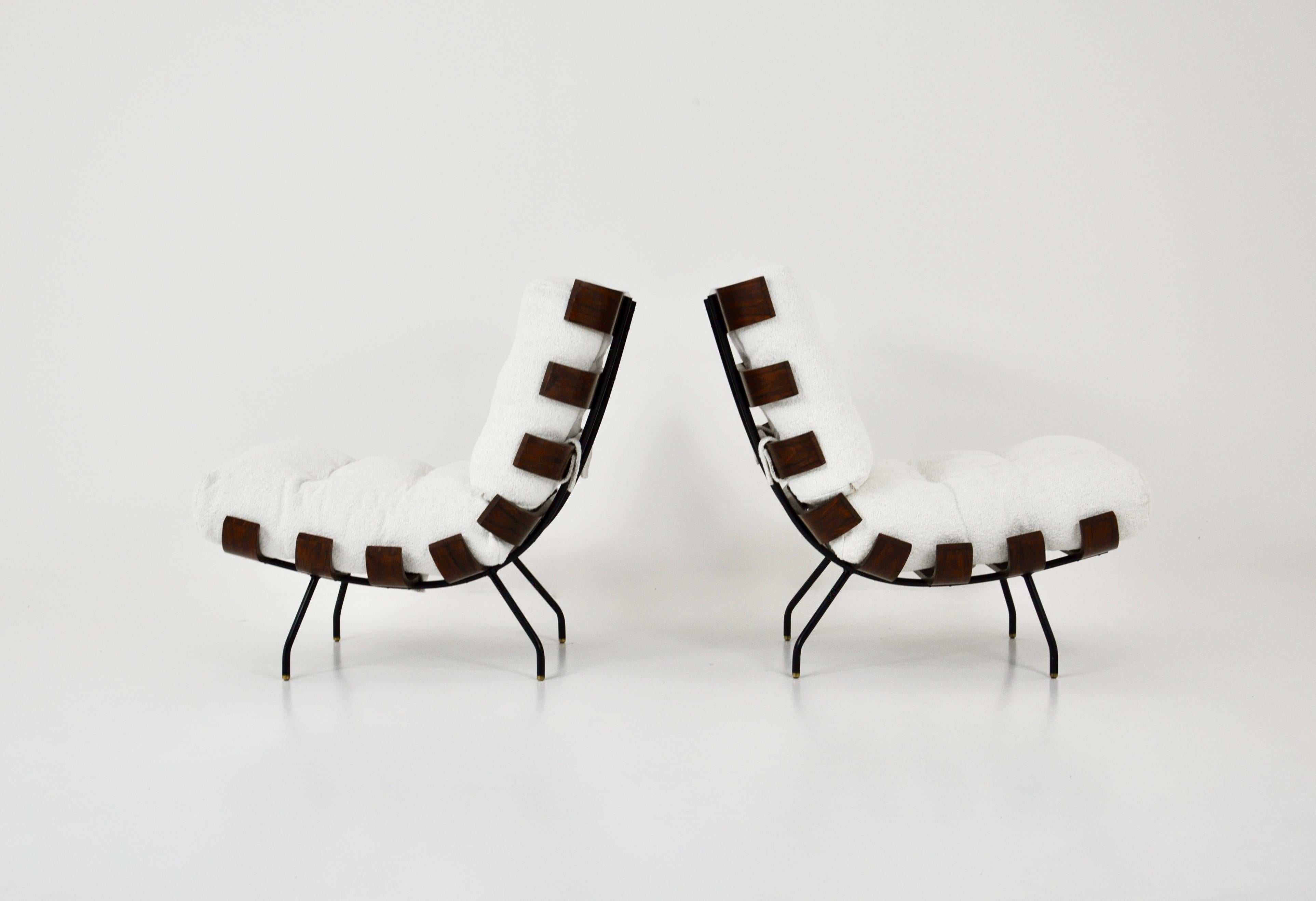 Brazilian Costela Lounge chairs by Martin Eisler and Carlo Hauner for Forma, 1950s  For Sale