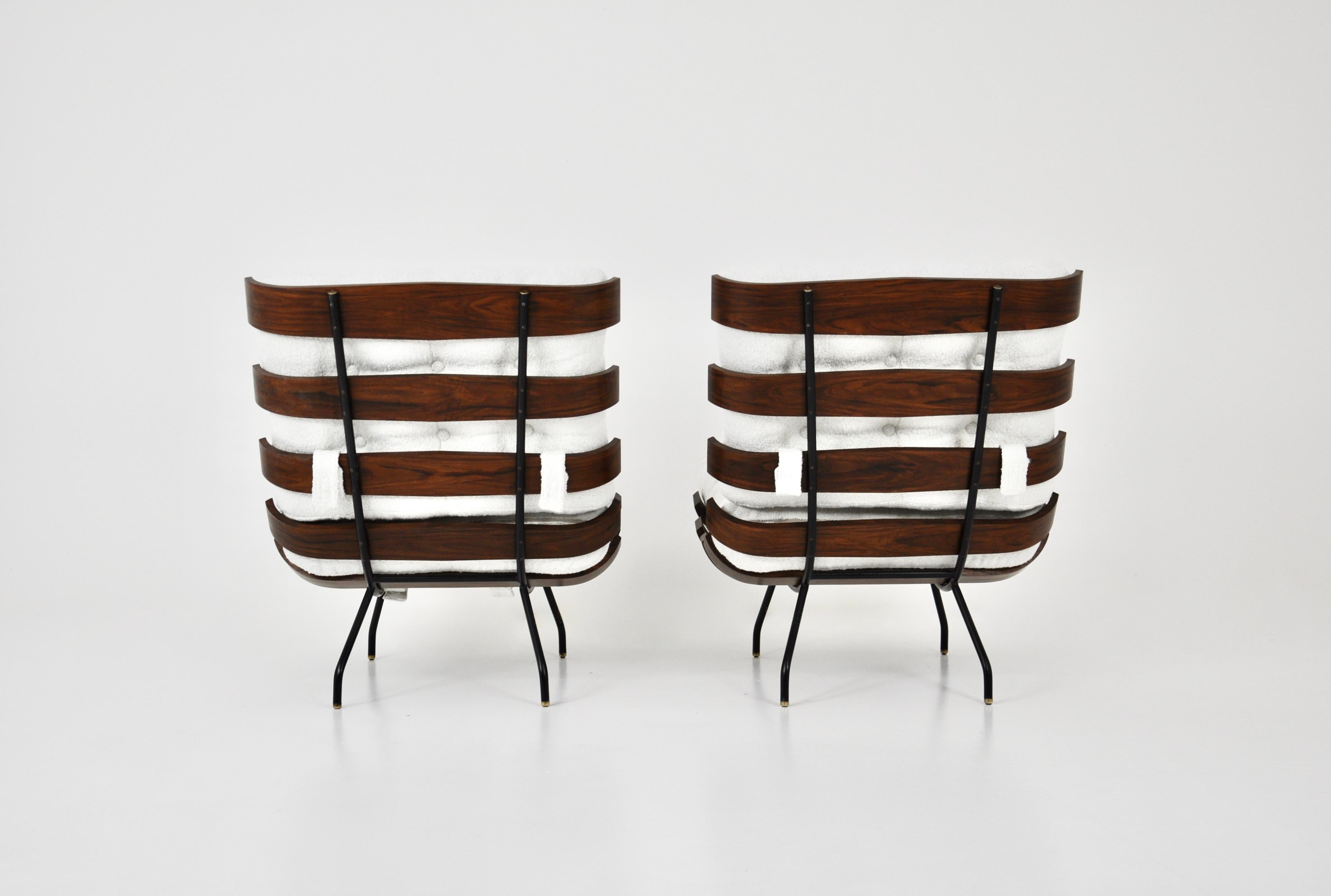 Costela Lounge chairs by Martin Eisler and Carlo Hauner for Forma, 1950s  In Good Condition For Sale In Lasne, BE