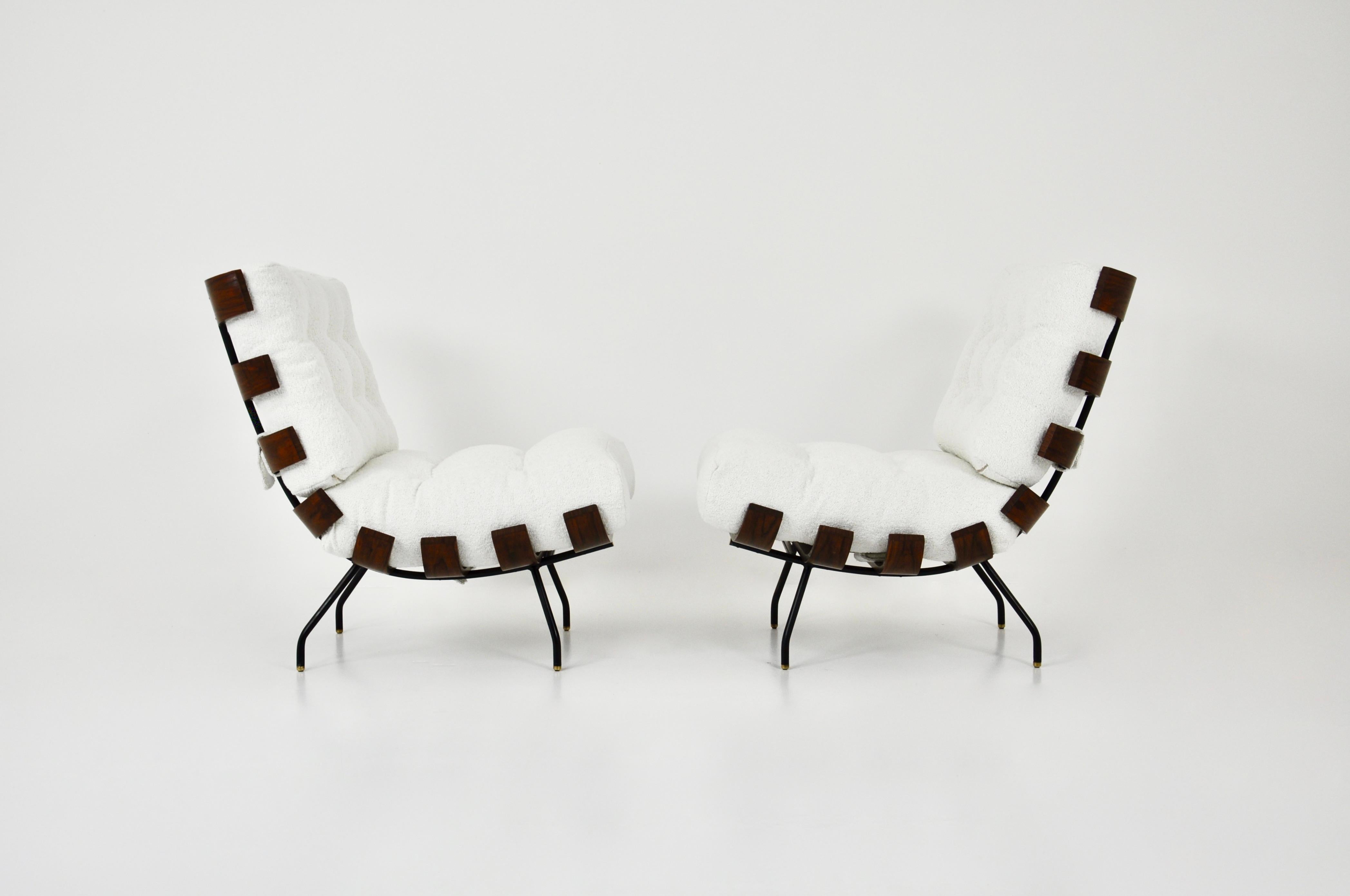 Mid-20th Century Costela Lounge chairs by Martin Eisler and Carlo Hauner for Forma, 1950s  For Sale