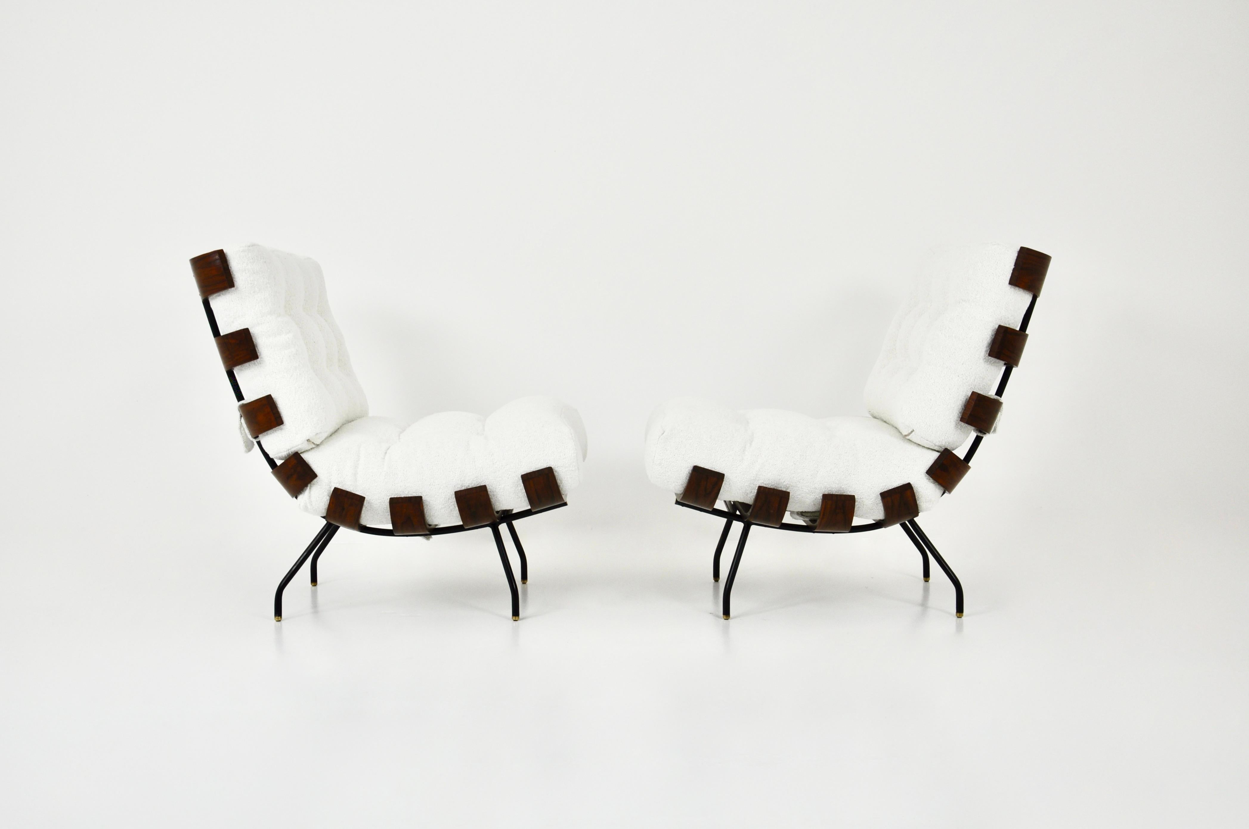 Sillas de salón Costela de Martin Eisler y Carlo Hauner para Forma, años 50 Metal en venta