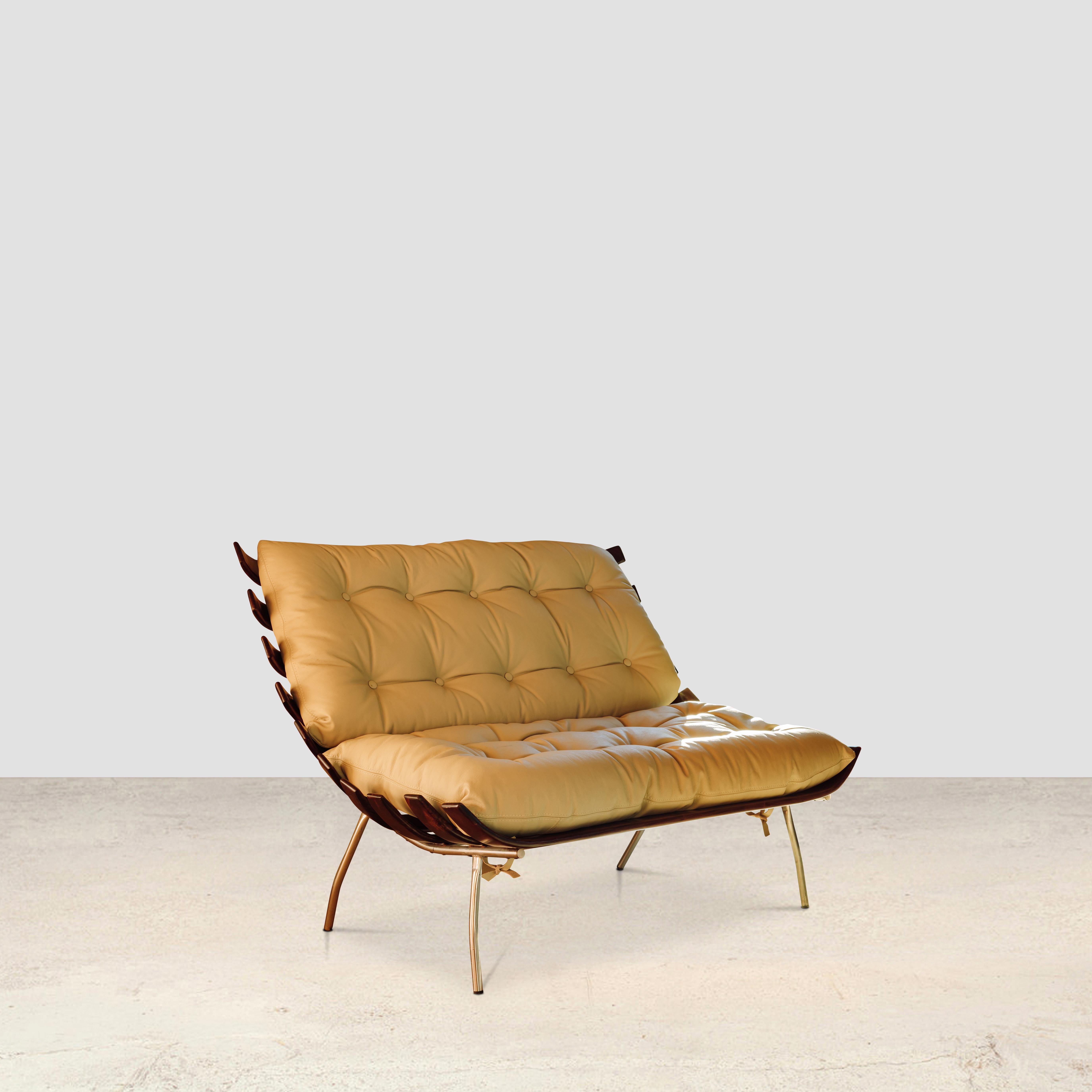 Mid-Century Modern Costela Sofa by Carlo Hauner, 1950 For Sale