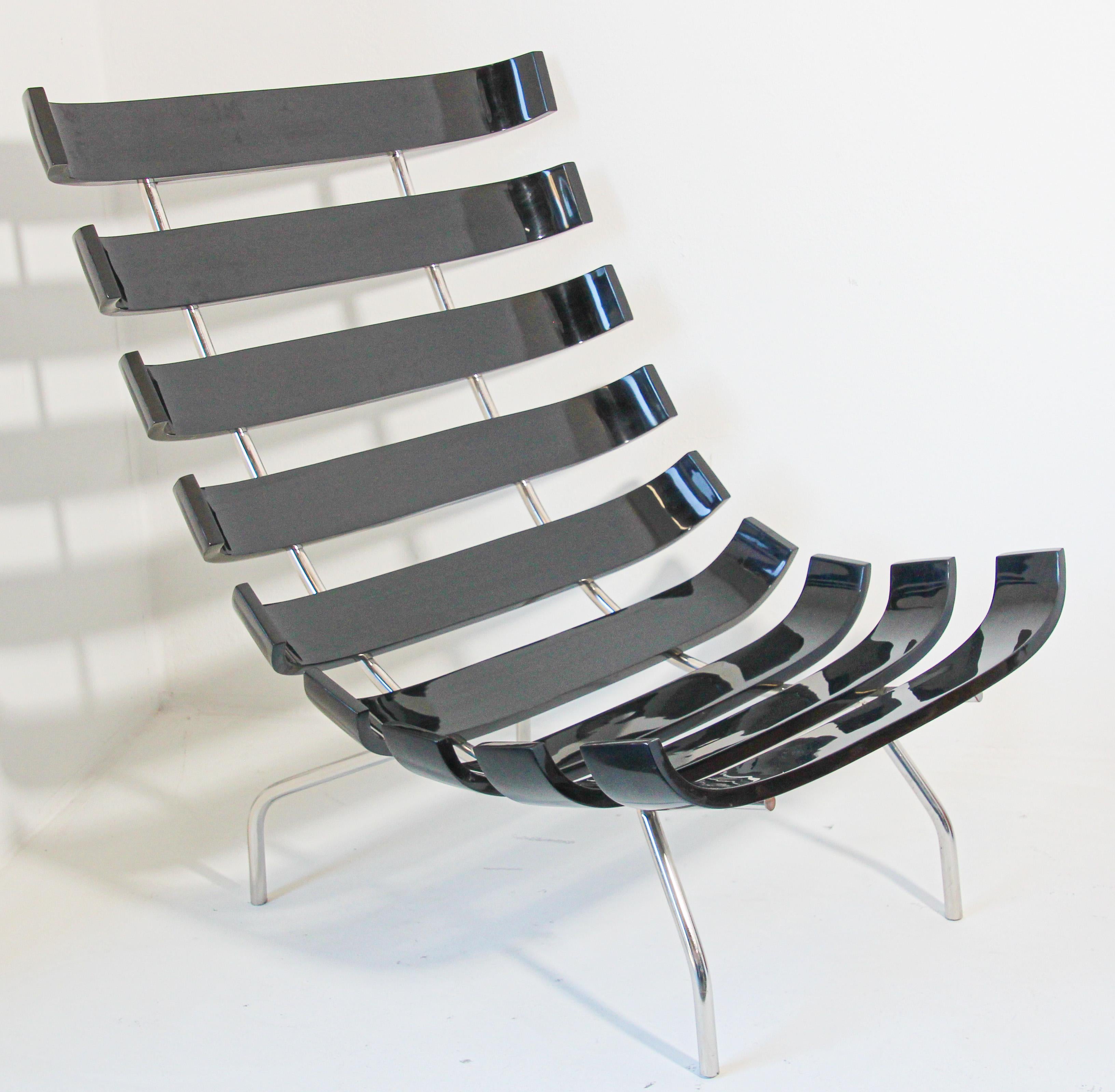 Sedia Costela Style Lounge nera in vendita 11
