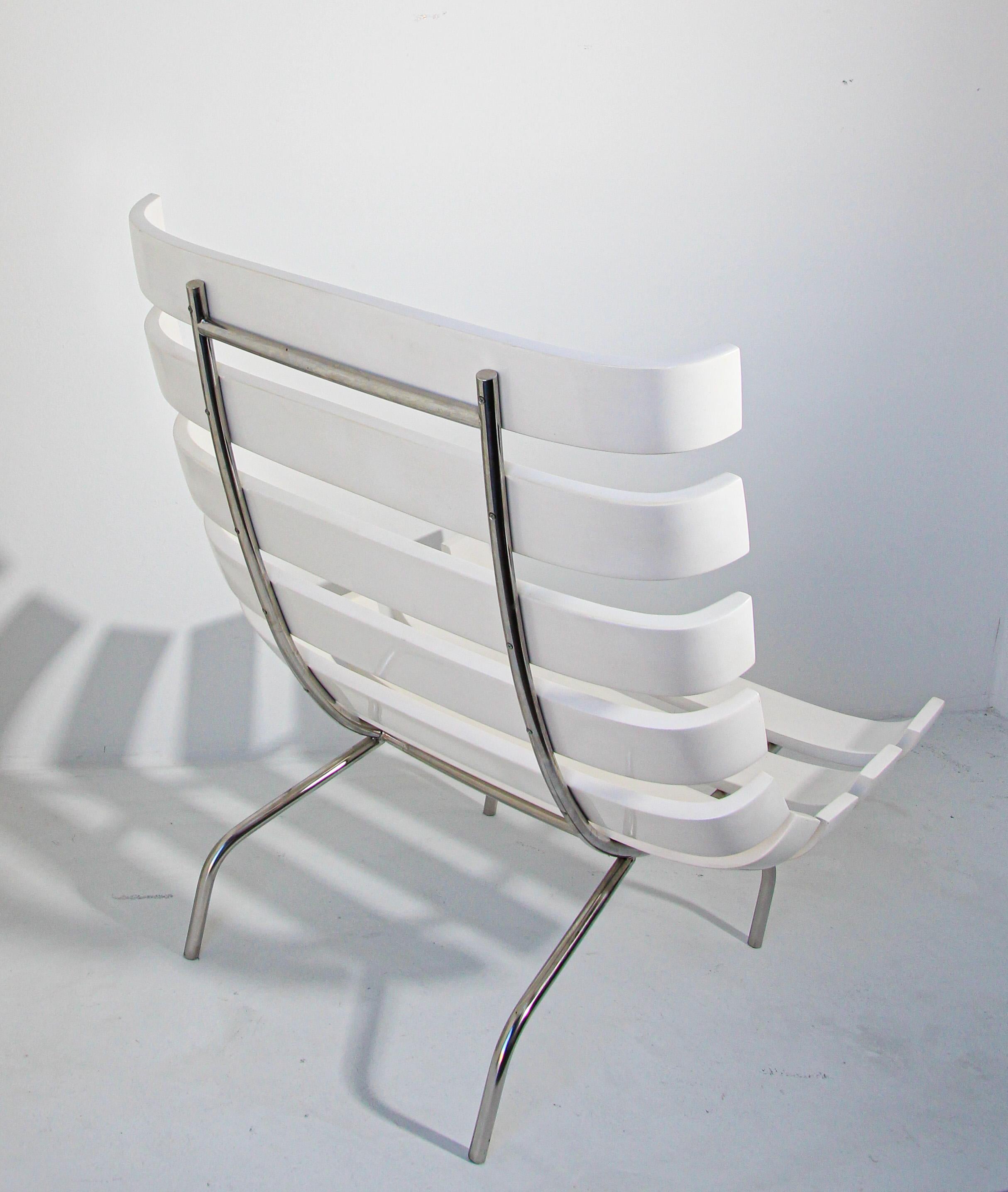 Chaise longue blanche de style Costela d'après Martin Eisler Carlo Hauner en vente 2
