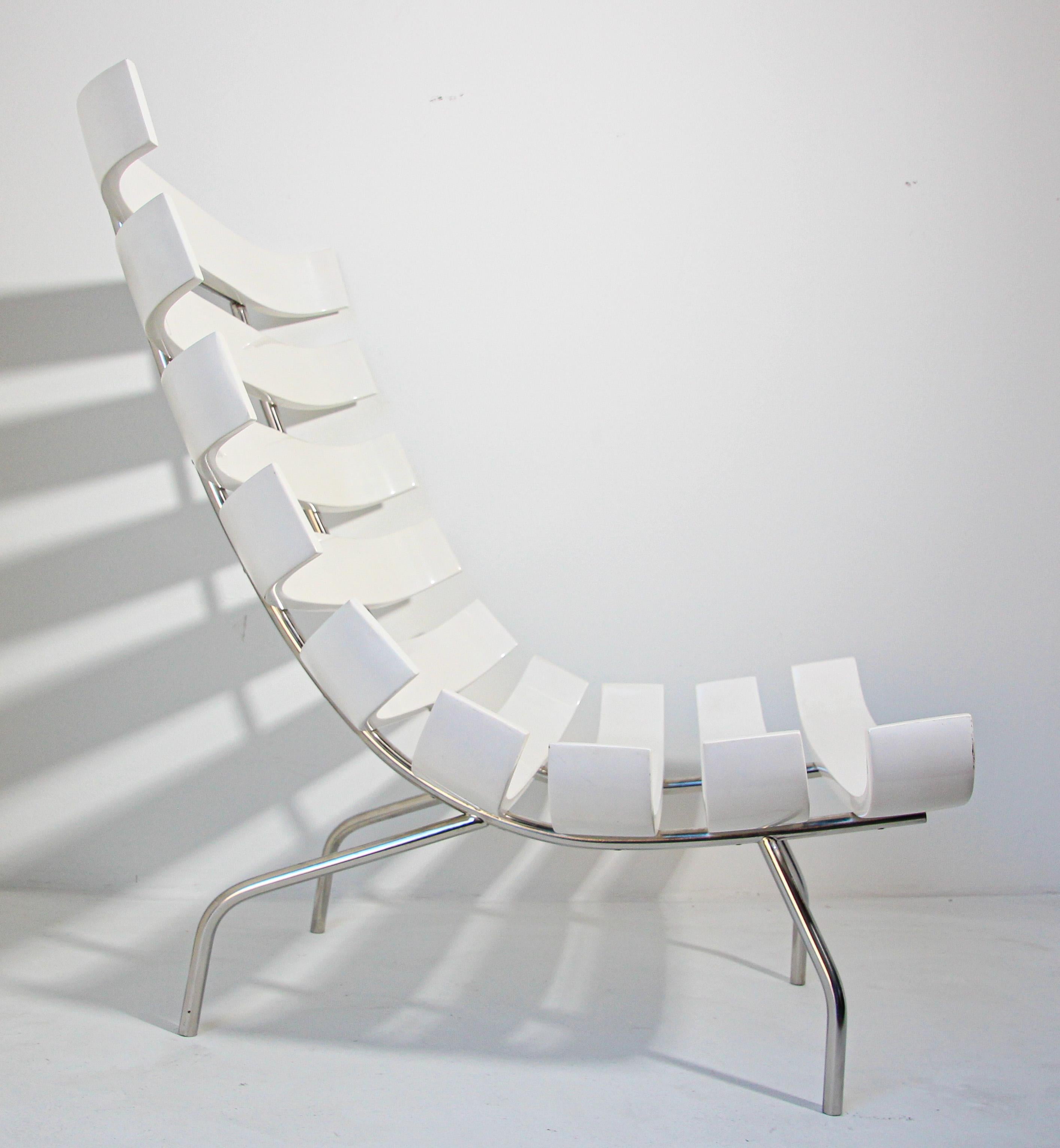 Costela Style Lounge White Chair after Martin Eisler Carlo Hauner For Sale 1