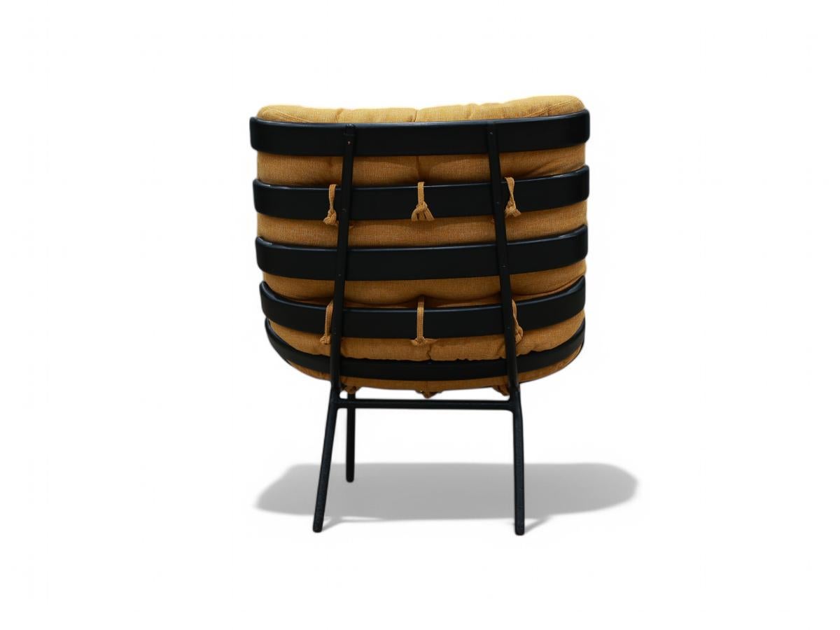 20th Century “Costella” Armchair in Hardwood & Fabric att. to Martin Eisler, 1950’s Brazil For Sale