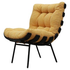 Fauteuil Costella en bois dur et Fabrice Att. à Martin Eisler, 1950, Brésil