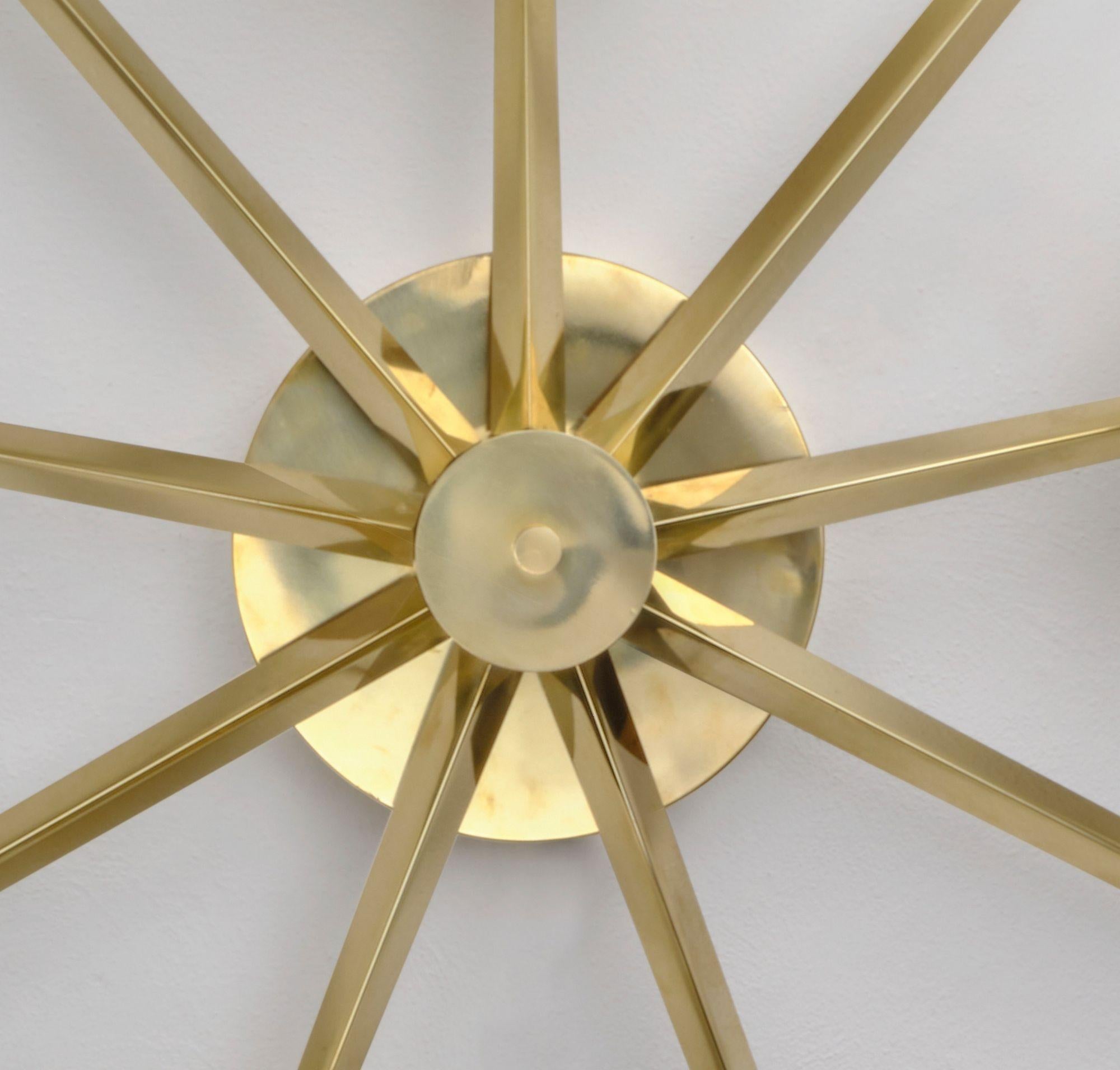 Costellazione Asymmetrical Flush Chandelier Piattelli Design 9-Shades Calacatta For Sale 12