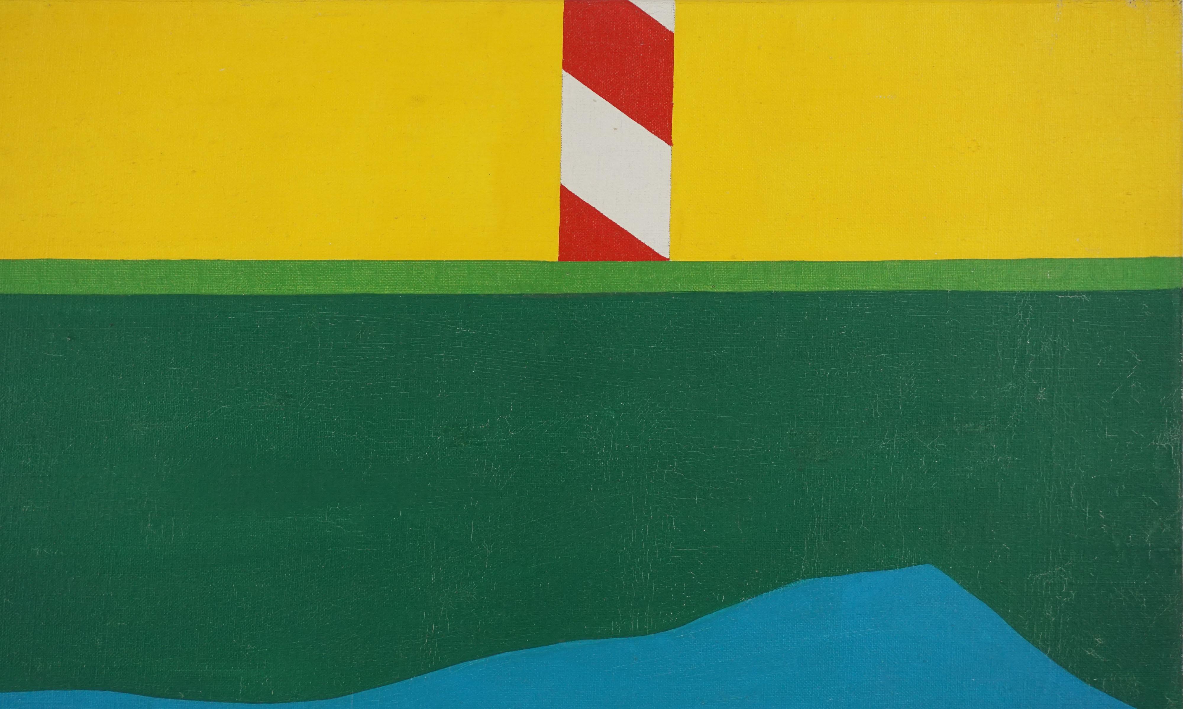 Modernist Lighthouse II - Painting by Costello