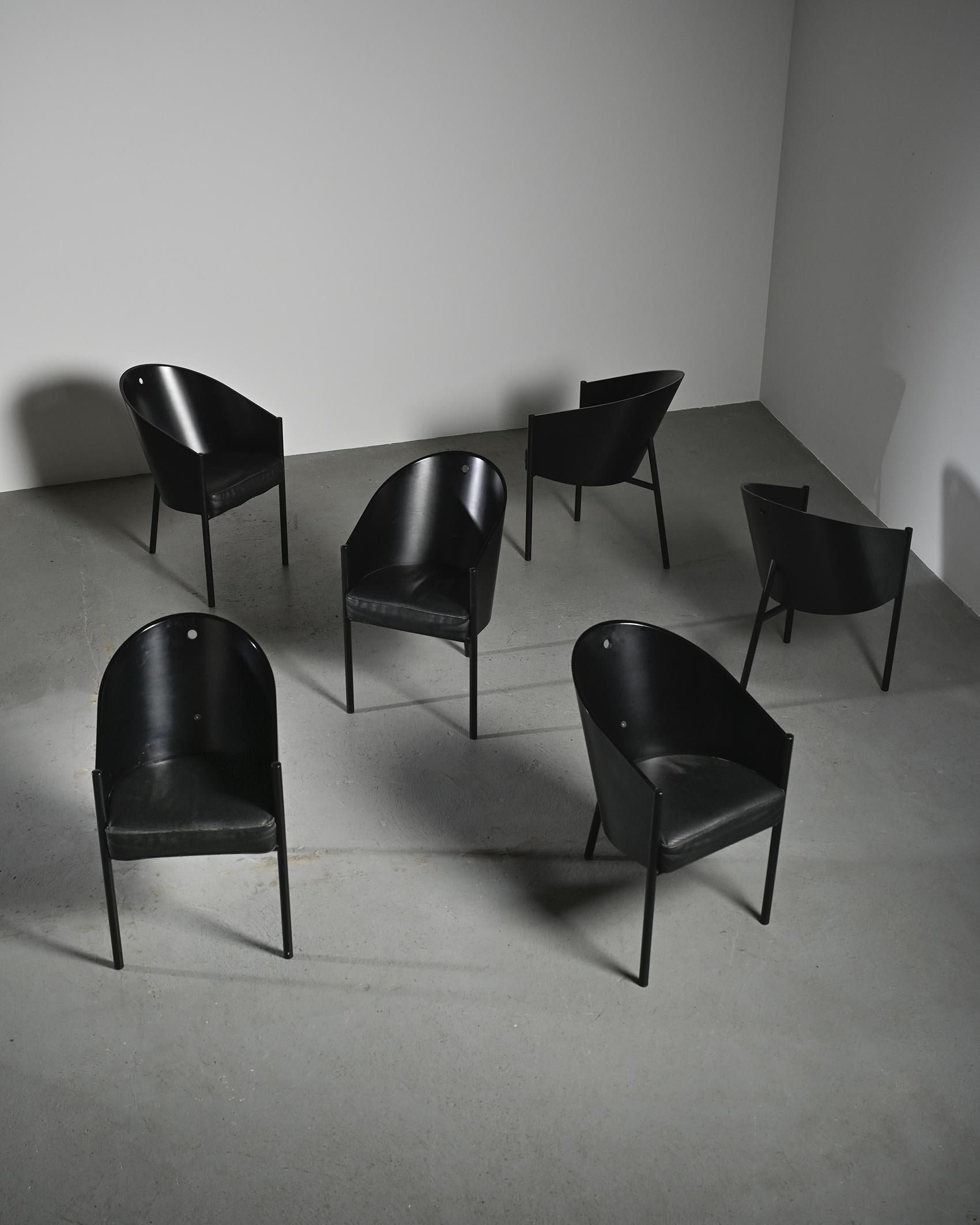 Sillones Costes de Philippe Starck, hacia 1984, Juego de seis Posmoderno en venta