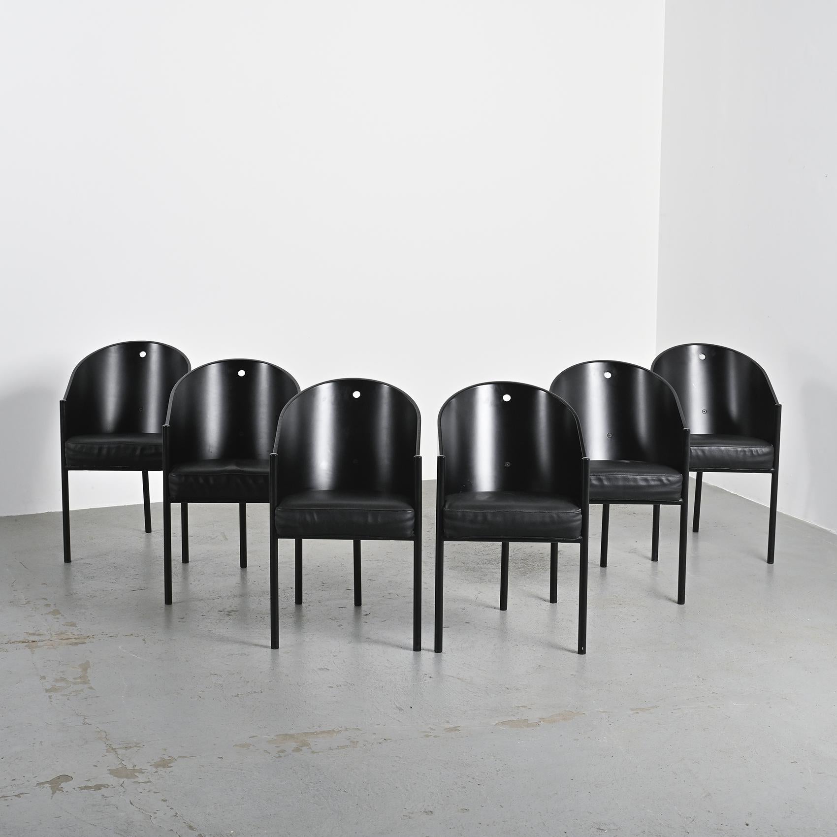 Sillones Costes de Philippe Starck, hacia 1984, Juego de seis siglo XX en venta