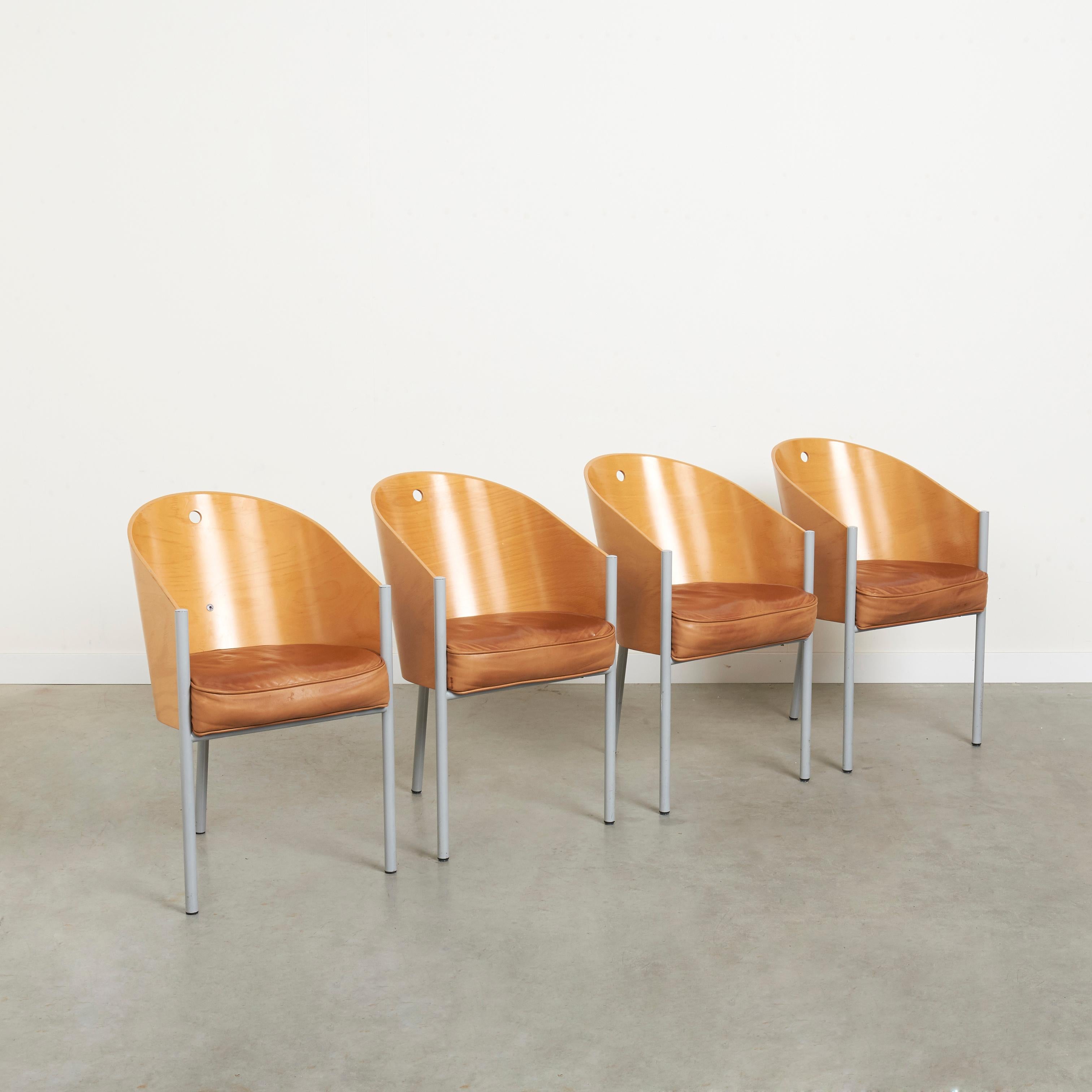 Post-Modern Costes chairs by Philip Starck, Driade 1980s For Sale