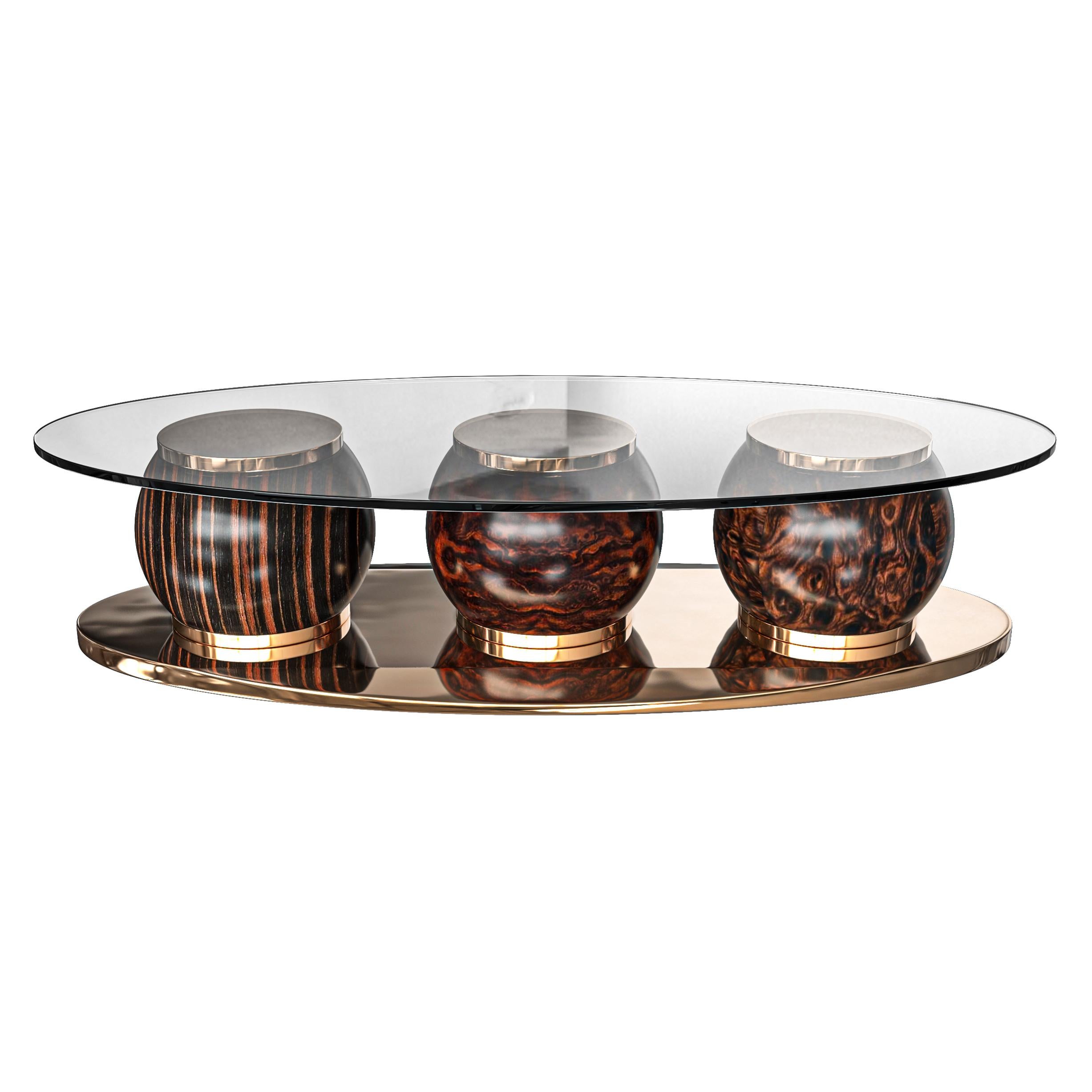 XXIe siècle et contemporain Table basse Costiera avec bronze, faite à la main, Istanbul en vente