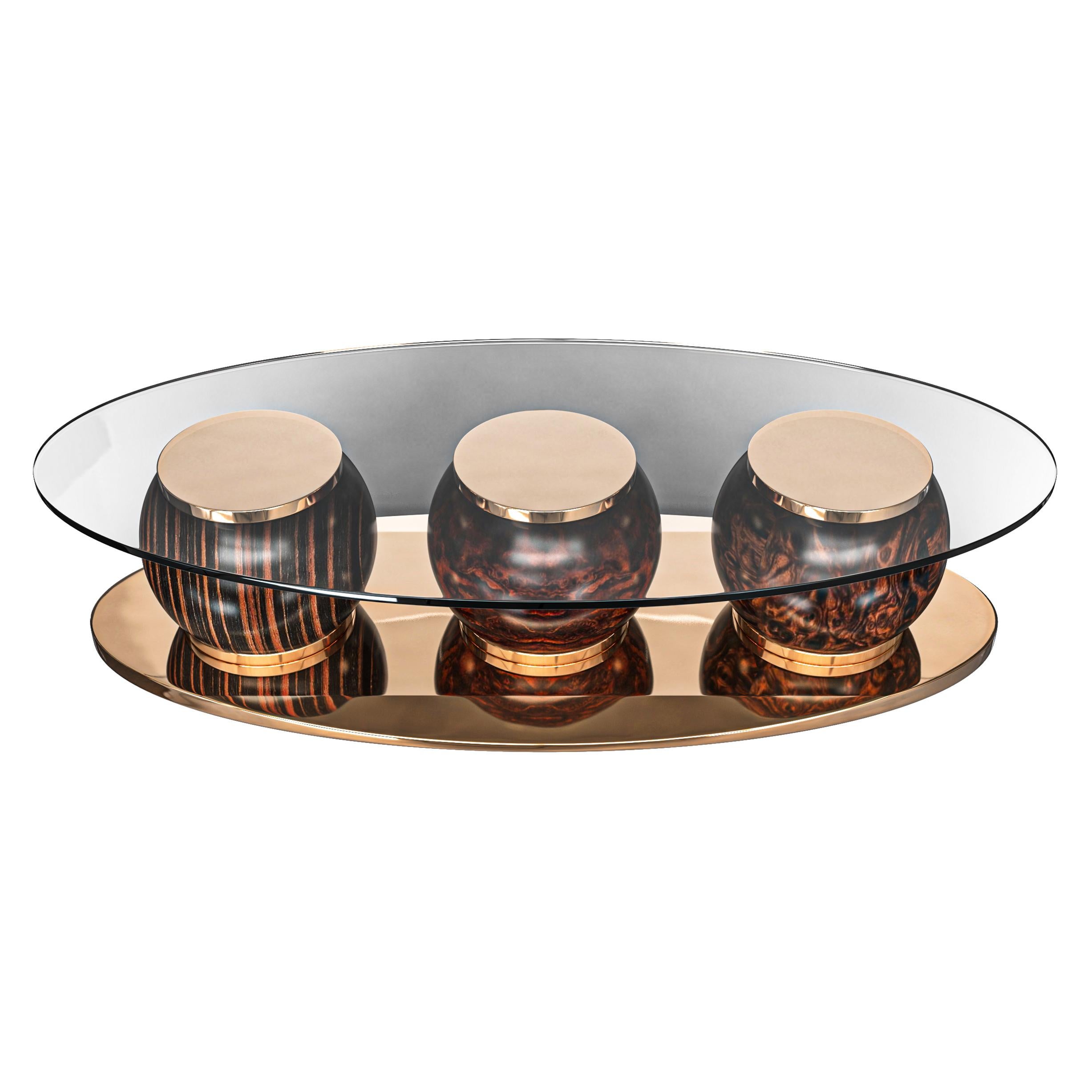 Table basse Costiera avec bronze, faite à la main, Istanbul en vente 2