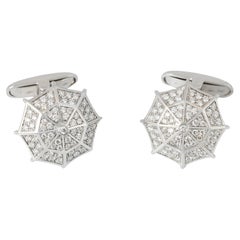 "Costis" Umbrella Collection Cufflinks WG - Pave' with 1.19 carats Diamonds 